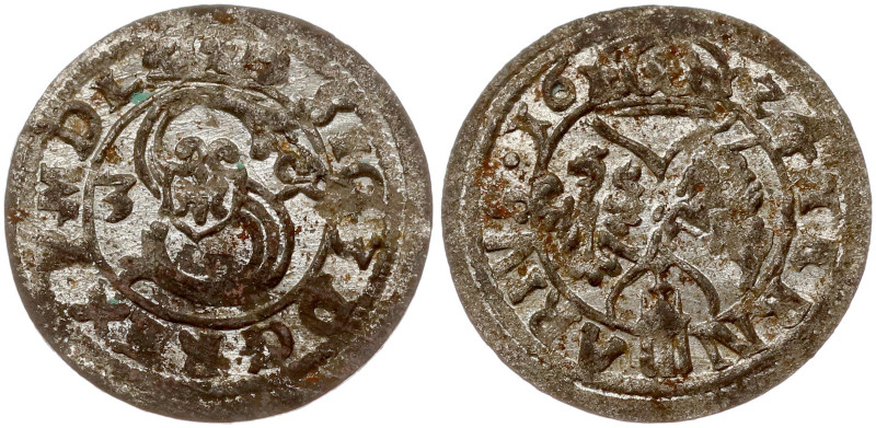 Poland. Zygmunt III Waza (1587–1632). Ternar 1624, Lobzenica. Billon 0.45 g. Kop...