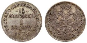 15 Kopecks - 1 Zloty 1839 MW (R)