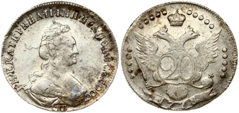 Russia. Catherine II (1762-1796). 20 Kopecks 1778 СПБ, St. Petersburg. Av: ВСЕРО...