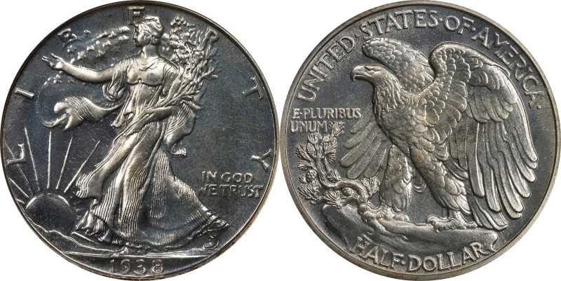 1938 Walking Liberty Half Dollar. Proof-64 (PCGS).

PCGS# 6638. NGC ID: 27V6.