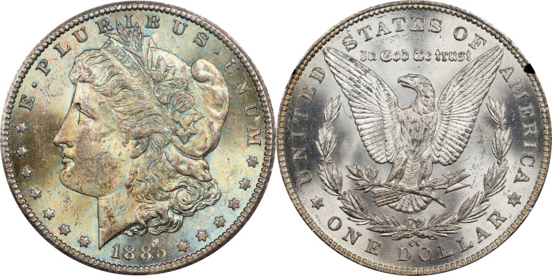 1885-CC GSA Morgan Silver Dollar. MS-63 (NGC).

The original box and card are ...