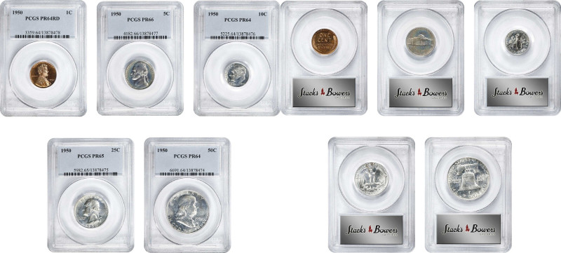 1950 Proof Set. (PCGS).

All examples are individually graded and encapsulated...