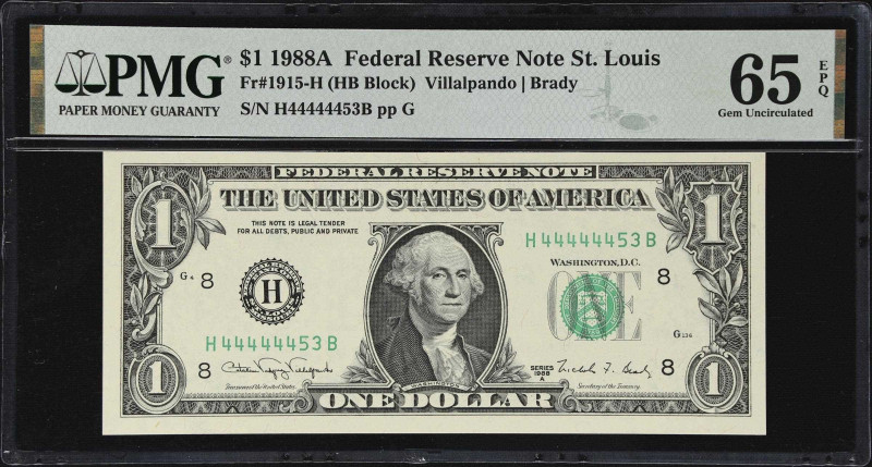 Lot of (16) Fr. 1915-H. 1988A $1 Federal Reserve Notes. St. Louis. PMG Choice Un...