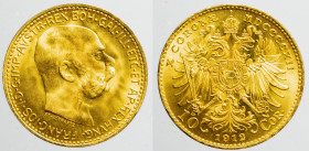 EUROPE - AUSTRIA - Empire - Franz Josef Ist (1848-1916)

COIN :
10 Corona - restrike
OBVERSE : FRANC.IOS.I.D.G.IMP.AVSTR.REX BOH.GAL.ILL.ETC.ET AP...