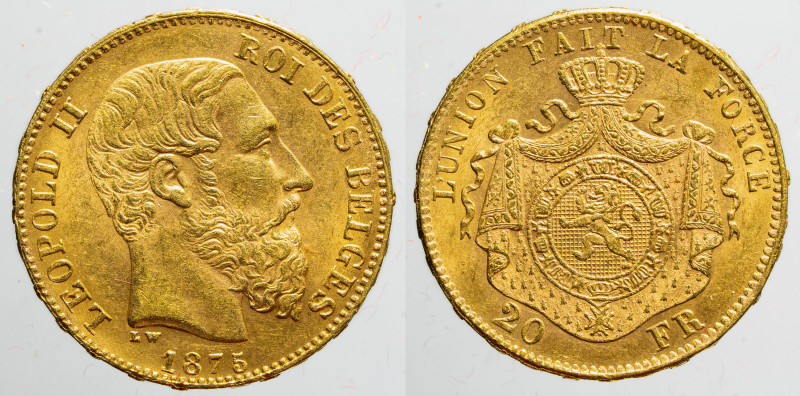 EUROPE - BELGIUM - Kingdom - Leopold II (1865-1909)

COIN :
20 Francs
OBVERS...