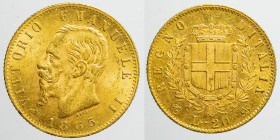 EUROPE - ITALY - Kingdom - Vittorio Emanuele IInd (1861-1878)

COIN :
20 lire
OBVERSE : VITTORIO EMANUELE II / Bare head of V.E. II left - below 1...