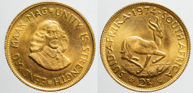 AFRICA / ASIA / OCEANIA - SOUTH AFRICA - Republic (1961-date)

COIN :
2 rand
OBVERSE : UNITY IS STRENGTH - EENDRAG MAAK MAG / Bust of Jan van Rieb...