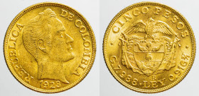 AMERICA NORTH & SOUTH - COLOMBIA - Republic (1886-date)

COIN :
5 pesos
OBVERSE : REPUBLICA DE COLOMBIA / Bare head of Simon Bolivar right - below...