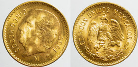 AMERICA NORTH & SOUTH - MEXICO - Republic - United Mexican States/Mexican Republic (1823-date)

COIN :
5 pesos-restrike
OBVERSE : ESTADOS UNIDOS M...