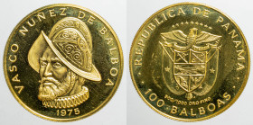 AMERICA NORTH & SOUTH - PANAMA - Republic (1903-date)

COIN :
100 Balboas - V^ Cent. of Vasco Nunez de Balboa
OBVERSE : .REPUBLICA DE PANAMA. / Co...