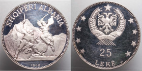 EUROPE - ALBANIA - Republic - Socialist Republic (1945-1990)

COIN :
25 Lek - 500th Anniversary of Skanderbeg's Death
OBVERSE : SHQIPËRI ALBANIA /...