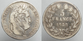 EUROPE - FRANCE - Kingdom - Louis-Philippe Ier (1830-1848)

COIN :
5 Francs
OBVERSE : LOUIS PHILIPPE I - ROI DES FRANÇAIS / Laureate head right of...