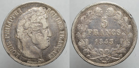 EUROPE - FRANCE - Kingdom - Louis-Philippe Ier (1830-1848)

COIN :
5 Francs
OBVERSE : LOUIS PHILIPPE I - ROI DES FRANÇAIS / Laureate head right of...