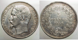 EUROPE - FRANCE - Republic - IInd Republic - Louis Napoleon President (1848-1852)

COIN :
5 Francs
OBVERSE : LOUIS- NAPOLEON - BONAPARTE / Bare he...