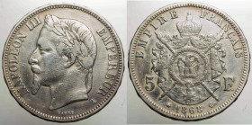 EUROPE - FRANCE - Empire - Napoleon IIIrd - second empire (1852-1870)

COIN :
5 Francs
OBVERSE : LOUIS- NAPOLEON - BONAPARTE / Bare head of Napole...
