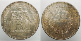 EUROPE - FRANCE - Republic - Vth Republic (1958-date)

COIN :
50 francs
OBVERSE : LIBERTÉ ÉGALITÉ FRATERNITÉ / Hercules between Liberty and Justic...