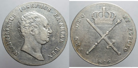 EUROPE - GERMANY - Bayern - Maximilian Joseph (1806-1825)

COIN :
Kronenthaler
OBVERSE : MAXIMILIANUS IOSEPHUS BAVARIAE REX / bar head of M. right...