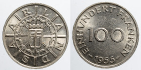 EUROPE - GERMANY - Saar Territories - Protectorate (1947-1956)

COIN :
100 Franken
OBVERSE : SAARLAND / Arms with circular design with lines touch...