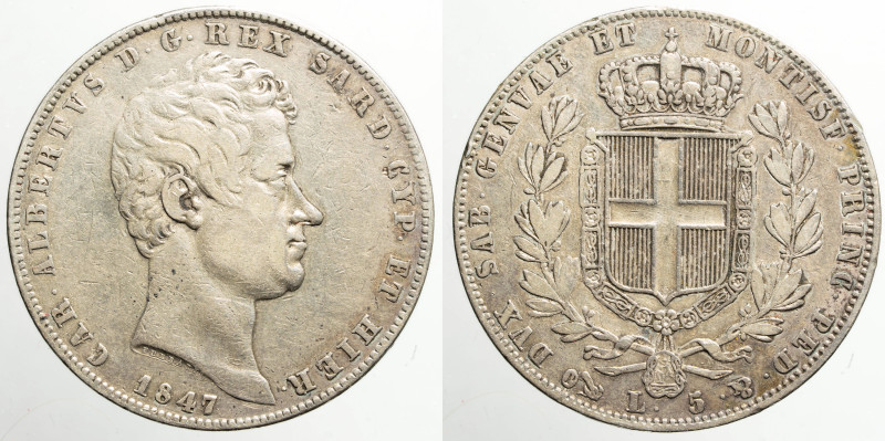 EUROPE - ITALY - Sardinia Kingdom - Carlo Alberto (1831-1849)

COIN :
5 lire...