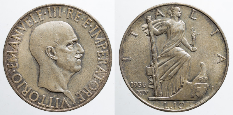 EUROPE - ITALY - Kingdom - Vittorio Emanuele IIIrd (1900-1943)

COIN :
10 lir...