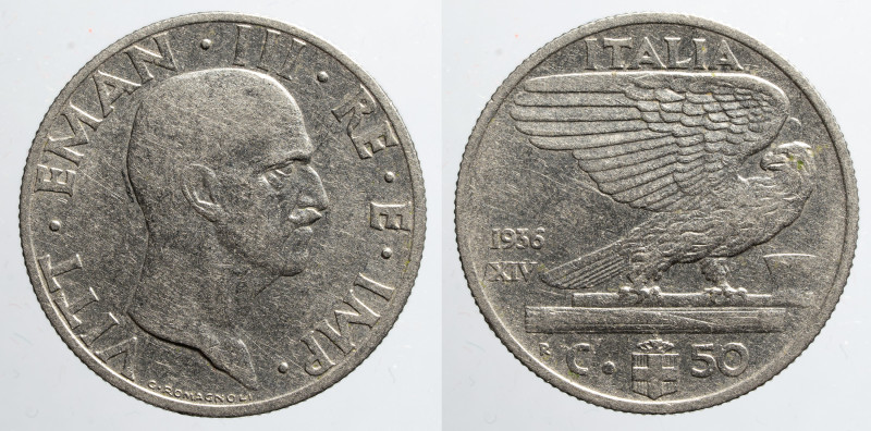 EUROPE - ITALY - Kingdom - Vittorio Emanuele IIIrd (1900-1943)

COIN :
50 cen...