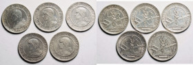 EUROPE - SAN MARINO - Republic - Old Coinage (1864-1938)

LOT :
5 lire 2^ type : lot of 5 coins
OBVERSE : REPUBBLICA·DI·S·MARINO · date · / female...