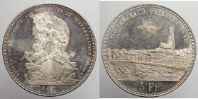 EUROPE - SWITZERLAND - Freiburg - Confederation (1851-date)

COIN :
5 francs - Schuetzen taler
OBVERSE : TIR FÉDÉRAL À FRIBOURG 1881 / view of the...