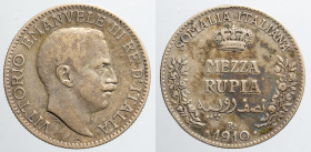 AFRICA / ASIA / OCEANIA - SOMALIA - Italian Occupation - Vittorio Emanuele IIIrd (1900-1943)

COIN :
1/2 Rupia
OBVERSE : VITTORIO EMANVELE III RE ...