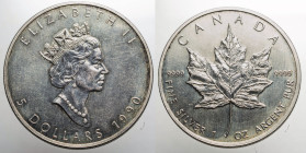 AMERICA NORTH & SOUTH - CANADA - Under GB Government - Elisabeth IInd (1952-2022)

COIN :
5 Dollars
OBVERSE : ELIZABETH II / crowned head of E.II ...
