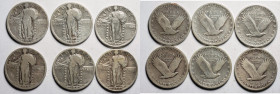 AMERICA NORTH & SOUTH - UNITED STATES OF AMERICA - Republic - Federal Republic (1776-date)

LOT :
Standing Liberty quarter dollars - lot of 6 pcs
...