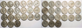 AMERICA NORTH & SOUTH - UNITED STATES OF AMERICA - Republic - Federal Republic (1776-date)

LOT :
Washington Quarter dollar - lot of 21 pcs
OBVERS...