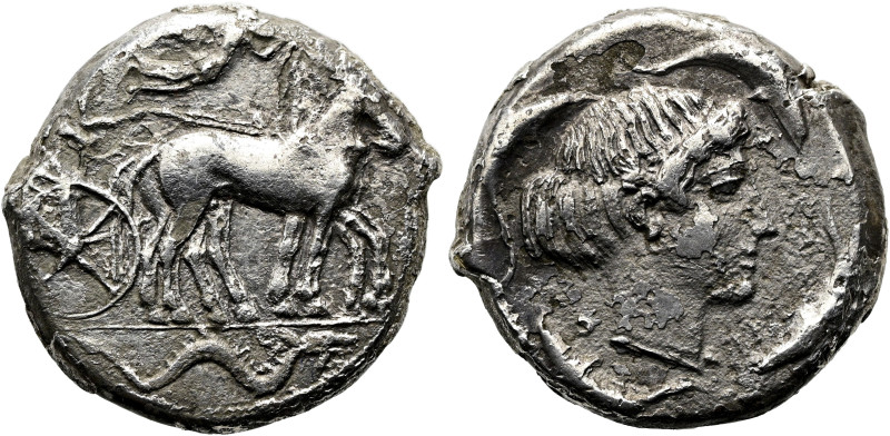 SIZILIEN. SYRAKUS. 2. Republik, 466 - 406 v. Chr. Tetradrachme ø 15mm (16.18g). ...