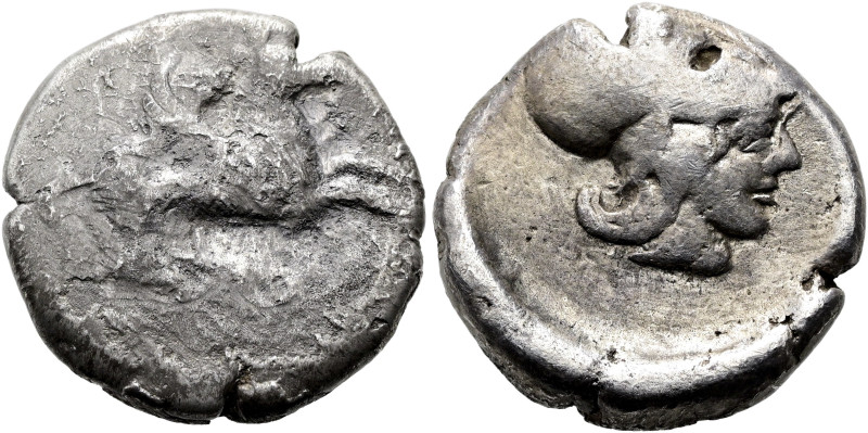 KORINTH ODER PFLANZSTADT. Stater ø 20mm (7.96g). 5. Jh. v. Chr. Vs.: Pegasos n. ...