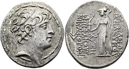 NÖRDLICHE LEVANTE. SELEUKIDEN. Seleukos VI. Epiphanes Nikator, 96 - 95 v. Chr. Tetradrachme ø 31mm (15.28g). Mzst.Seleukeia am Kalykadnos. Vs.: Kopf m...