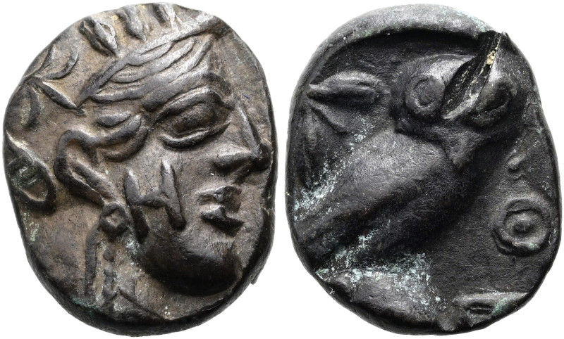 PALÄSTINA. PHILISTIA (UNBESTIMMTE MÜNZSTÄTTE). Drachme ø 15mm (2.86g). Mitte 5. ...