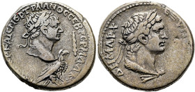 PHÖNIZIEN. TYROS. Trajan, 98 - 117 n. Chr. Tetradrachme ø 26mm (12.34g). 103 - 109 n. Chr. Vs.: ΑΥΤΟΚΡ ΚΑΙΣ ΝΕΡ ΤΡΑΙΑΝΟΣ ΣΕΒ ΓΕΡΜ ΔΑΚ, drapierte Büste...