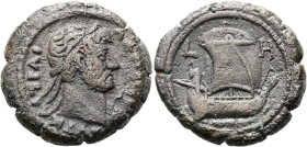 NORDAFRIKA. ALEXANDRIA. Hadrian, 117 - 138 n. Chr. Billon-Tetradrachme ø 26mm (15.30g). 123 - 124 n. Chr. Vs.: ΑΥΤ ΚΑΙ ΤΡΑΙ ΑΔΡΙΑ ΣΕΒ, Kopf mit Lorbee...
