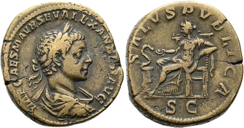 Severus Alexander, 222 - 235 n. Chr. Sesterz ø 31mm (23.90g). Mzst.Rom. Vs.: IMP...