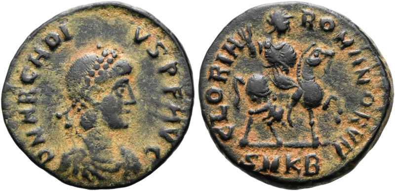 Arcadius, 383 - 408 n. Chr. ø 16mm (2.00g). 388 - 392 n. Chr. Mzst.Kyzikos. Vs.:...