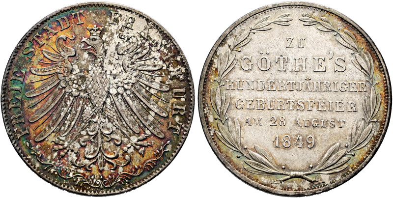 FRANKFURT AM MAIN, Stadt. Doppelgulden (21.20g). 1849, Frankfurt am Main. Frankf...