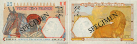 Country : FRENCH EQUATORIAL AFRICA 
Face Value : 25 Francs Spécimen 
Date : (1941) 
Period/Province/Bank : Afrique Française Libre 
Department : Congo...