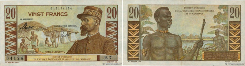 Country : FRENCH EQUATORIAL AFRICA 
Face Value : 20 Francs Émile Gentil 
Date : ...