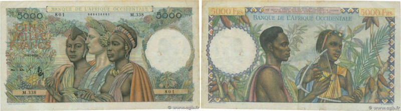 Country : FRENCH WEST AFRICA (1895-1958) 
Face Value : 5000 Francs 
Date : 22 dé...