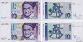 Country : GERMAN FEDERAL REPUBLIC 
Face Value : 10 Deutsche Mark Lot 
Date : 01 septembre 1999 
Period/Province/Bank : Deutsche Bundesbank 
Catalogue ...
