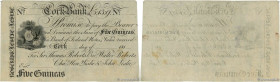 Country : ENGLAND 
Face Value : 5 Guineas 
Date : (181x) 
Period/Province/Bank : Cork Bank 
French City : Cork 
Alphabet - signatures - series : Sans ...