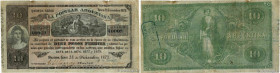 Country : ARGENTINA 
Face Value : 10 Pesos Fuertes 
Date : 31 décembre 1873 
Period/Province/Bank : La Popular Argentina 
French City : Buenos Aires 
...