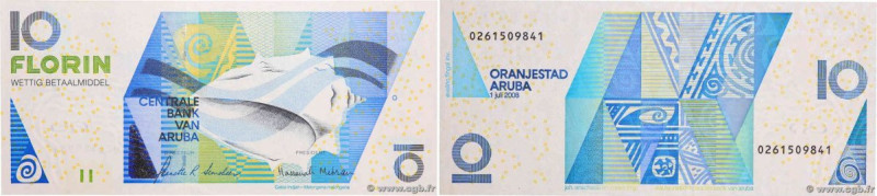 Country : ARUBA 
Face Value : 10 Florin 
Date : 01 juillet 2008 
Period/Province...