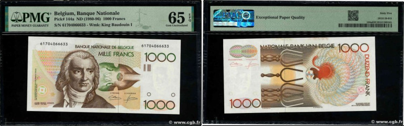 Country : BELGIUM 
Face Value : 1000 Francs 
Date : (1980-1996) 
Period/Province...