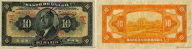 Country : BRAZIL 
Face Value : 10 Mil Reis 
Date : 1923 
Period/Province/Bank : Banco Do Brasil 
Catalogue reference : P.114a 
Alphabet - signatures -...