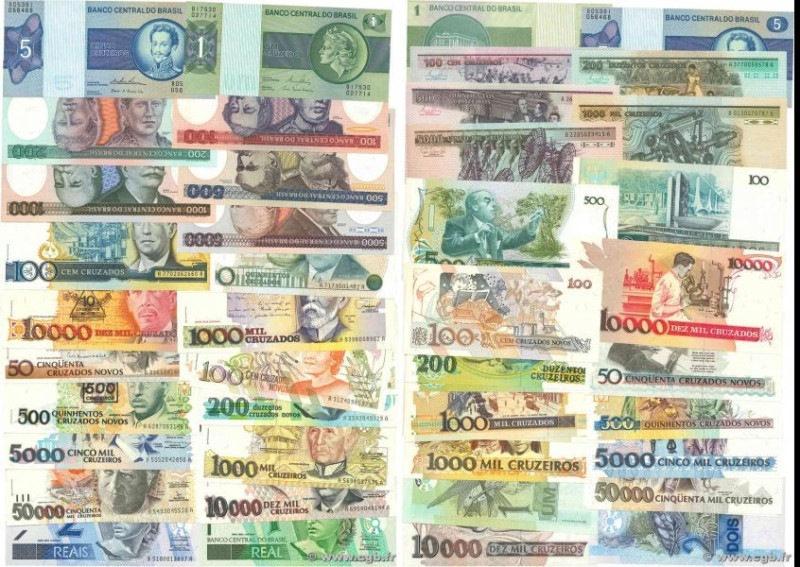 Country : BRAZIL 
Face Value : Lot de 27 billets Lot 
Date : (1970-2003) 
Period...